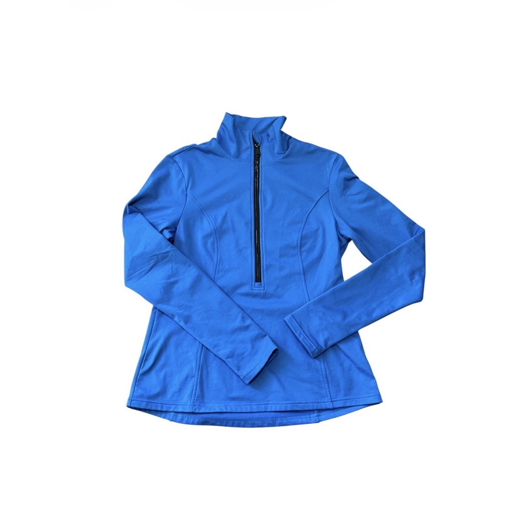 Goldbergh Serena Ski Pulley Electric Blue Half Zip Luxury Ski Base Layer L NWOT - Picture 4 of 9